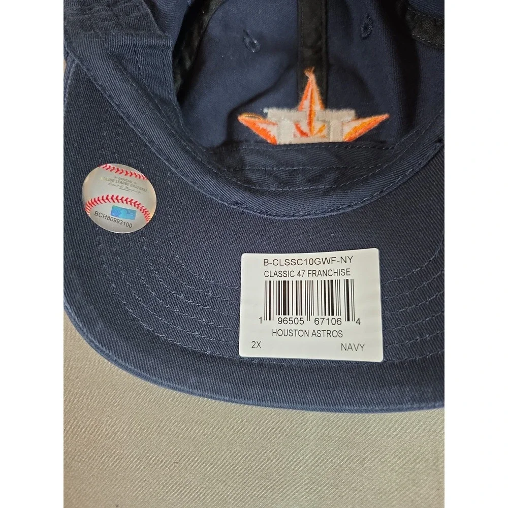 Houston Astros 47 Brand Clean Up Adustable Hat Cap Blue XXL